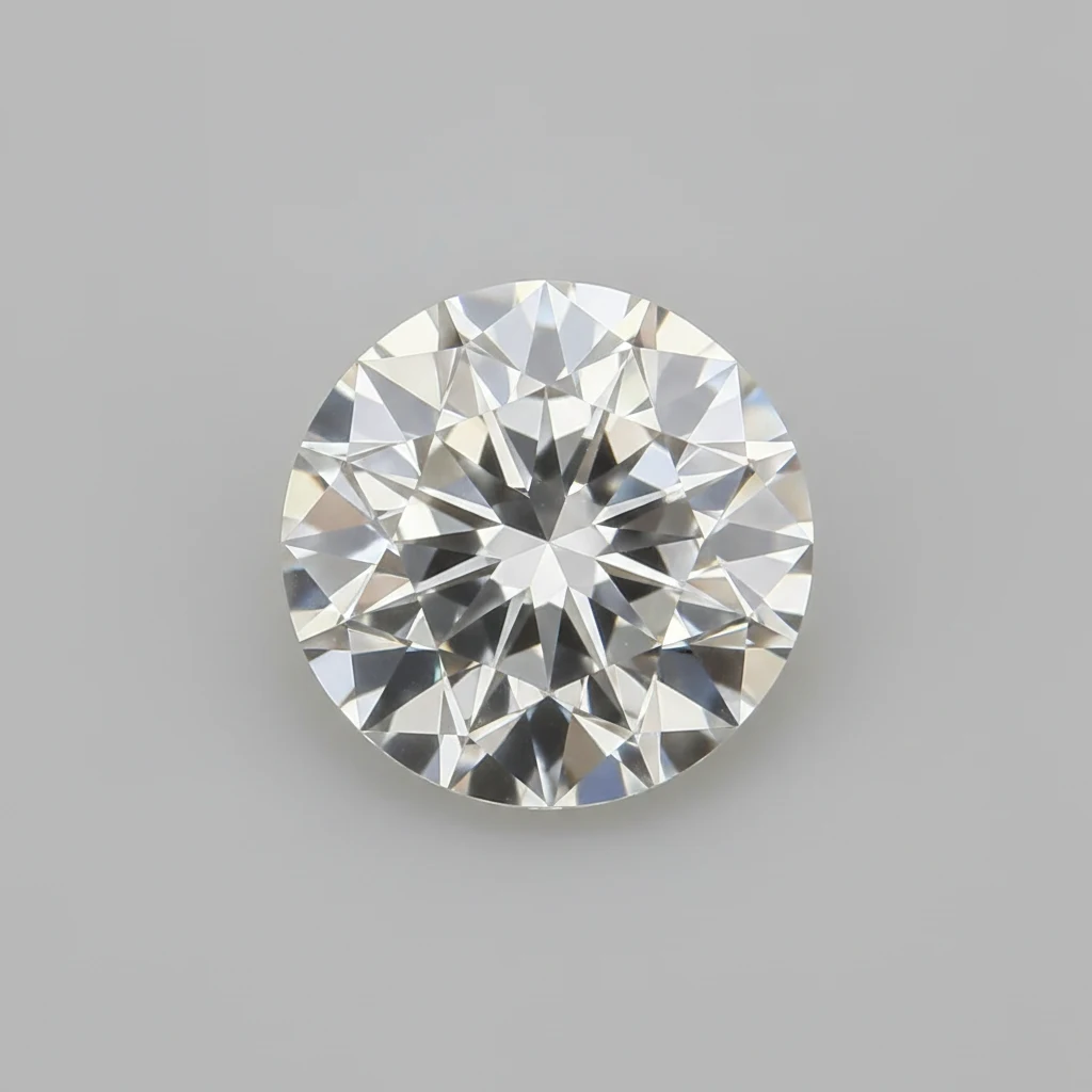 Representative VS1 diamond clarity image showing a loose round brilliant diamond face-up